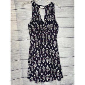 Women's NWOT LUSH navy blue, white, pink lined dress size large‎